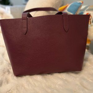 Cuyana small structure tote- merlot